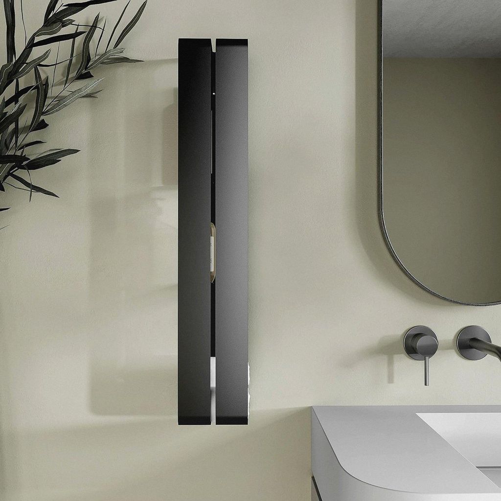 Badezimmer regal hängend schwarz metall Ohne Bohren - und mit Bohrung | Badregal wand schmal | Shampoo halterung für dusche | Modernes Badezimmer...