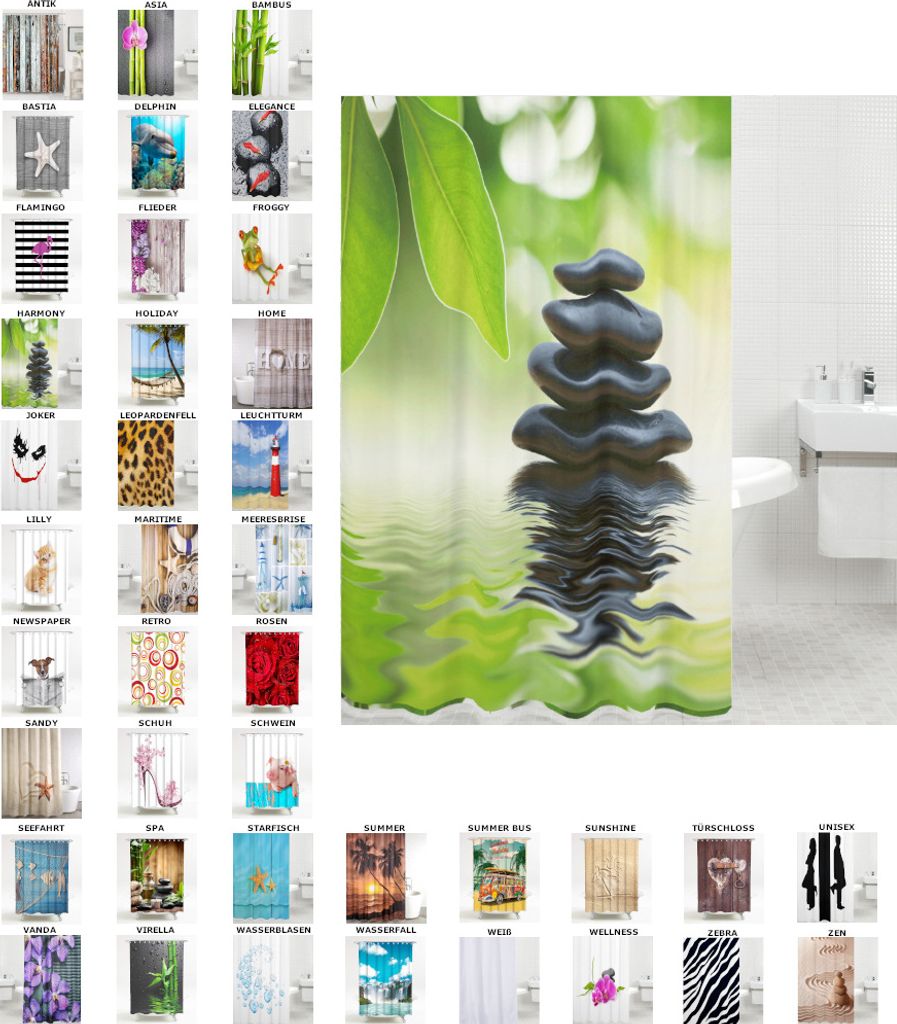 SANILO® Duschvorhang Harmony 180 x 200 cm Produktbild 