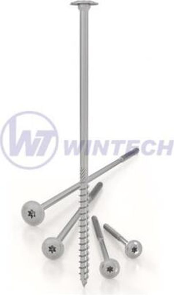 TBS-Schrauben für Holz. TH T30 6 x 200 ZB - Gewinde 75 - Produktbild 