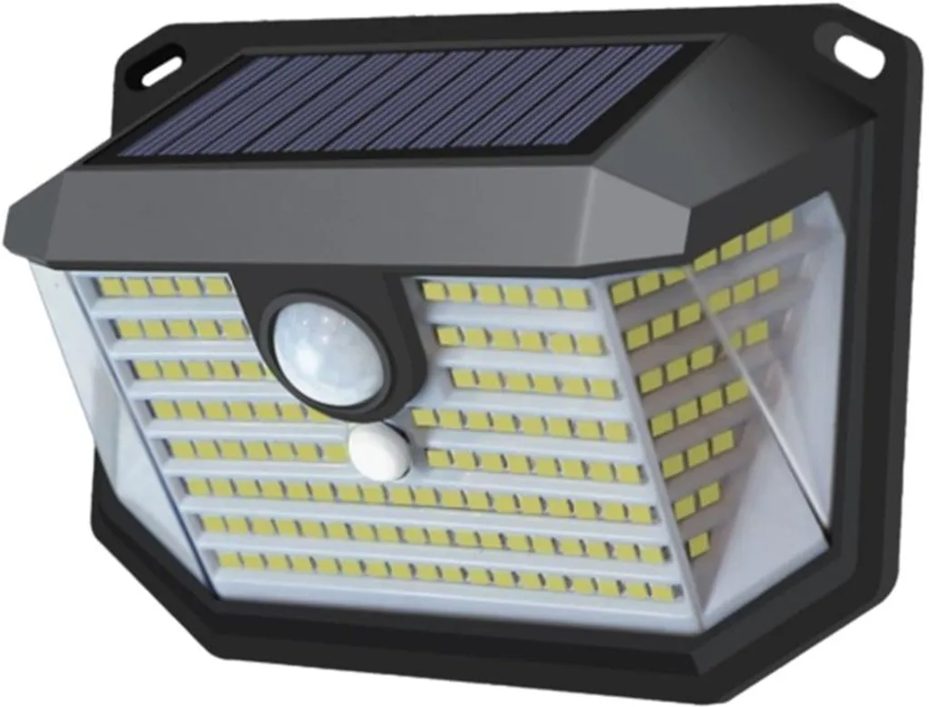 Luminaire Solaire Extérieur 3 Modes avec Capteur PIR Blanc Froid