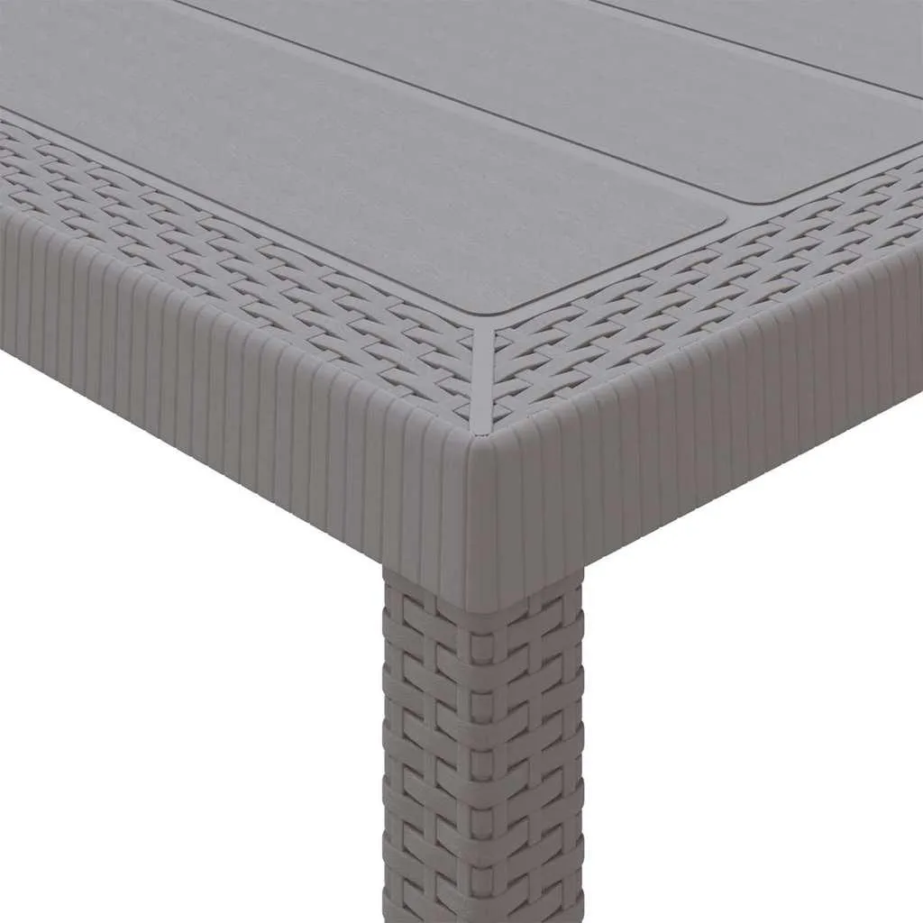 vidaXL Set da pranzo da giardino 3 pezzi Grigio chiaro Polt Rattan - 7