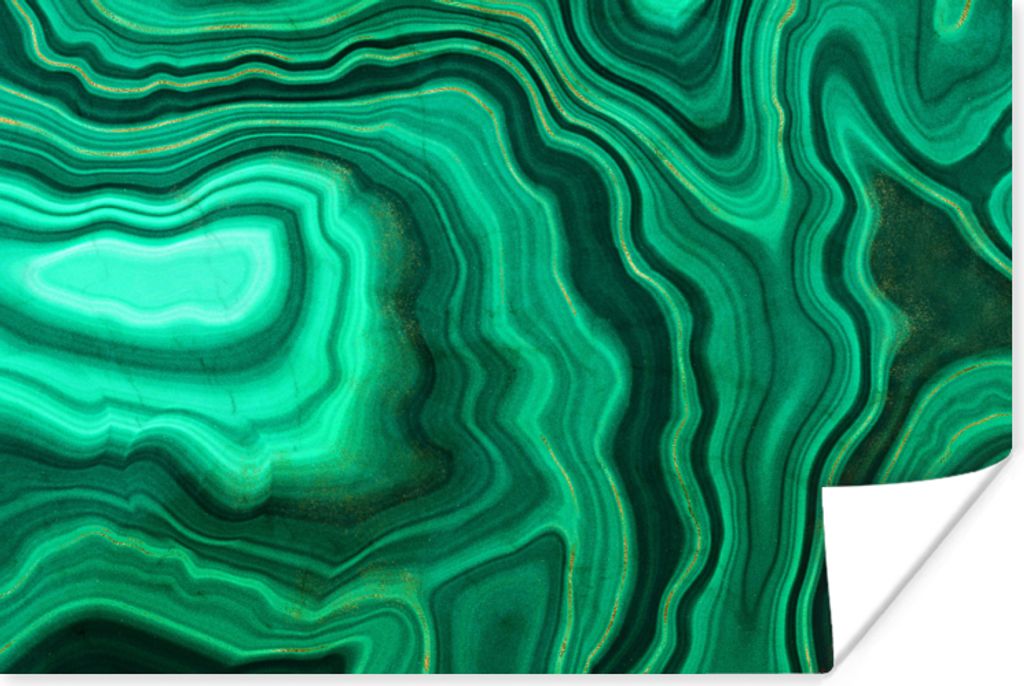 MuchoWow Poster Geode - Grün - Achat - Steine 30x20 cm - Plakate - Print