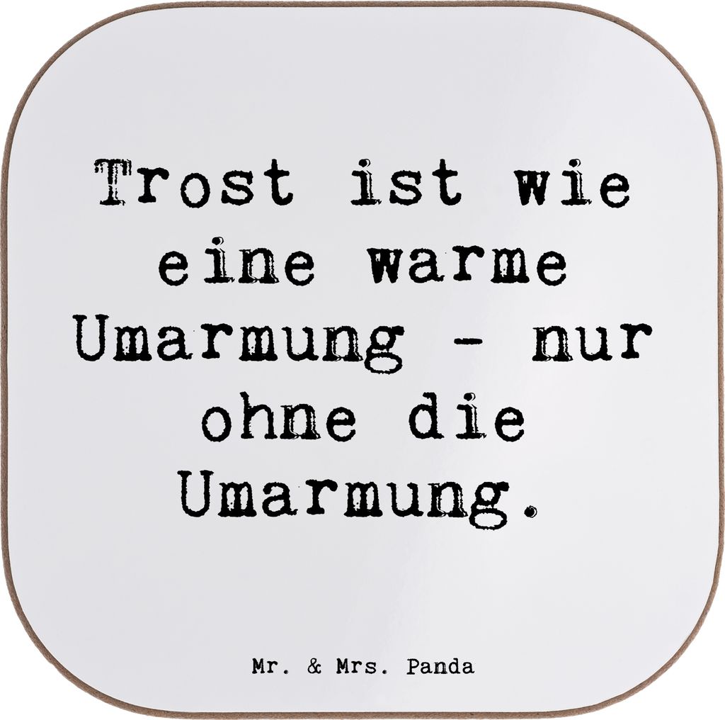 Mr. & Mrs. Panda Tassen Untersetzer Spruch Trost Umarmung - Weiß - Geschenk, Familie, Tassenuntersetzer, gläseruntersetzer, Zitat, Geschenke, Tis...