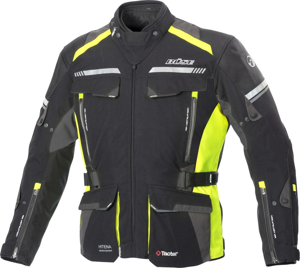 Büse Highland II Jacke schwarz / gelb 29