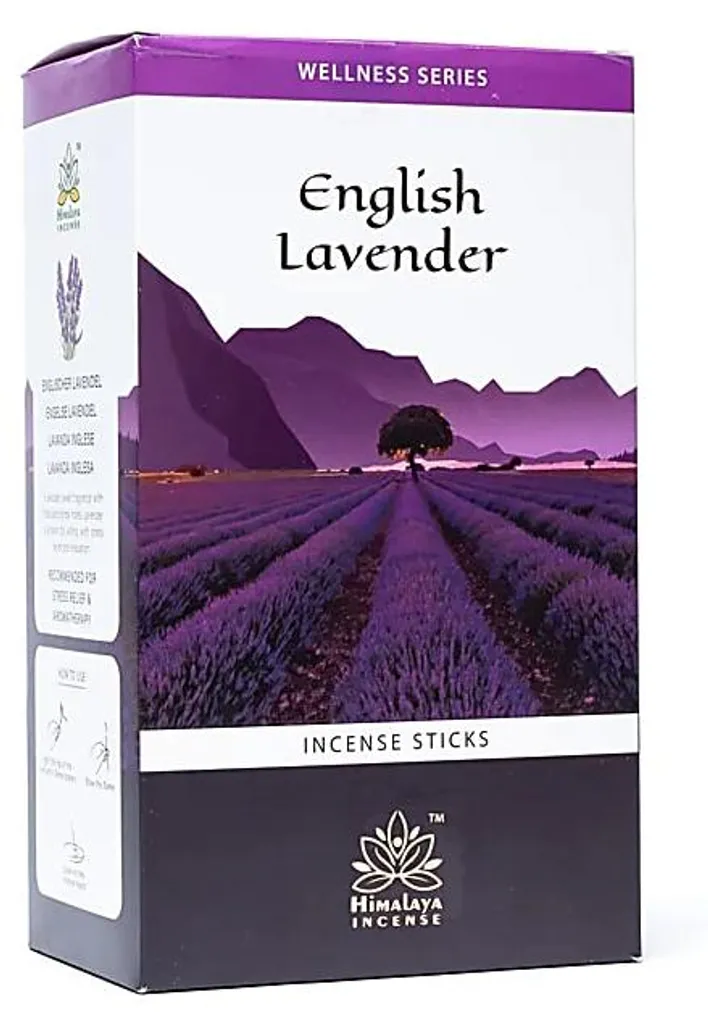 Bâtonnets d'Encens Naturels Lavande Anglaise Himalaya - Coffret 12 Boîtes