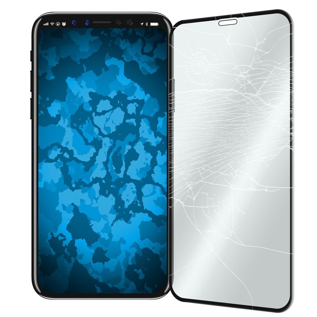 1er-Pack PhoneNatic Glas-Folie klar full-screen 3DPlus kompatibel mit Apple iPhone 11 Pro / Xs / X - Panzerglas für iPhone 11 Pro / Xs / X