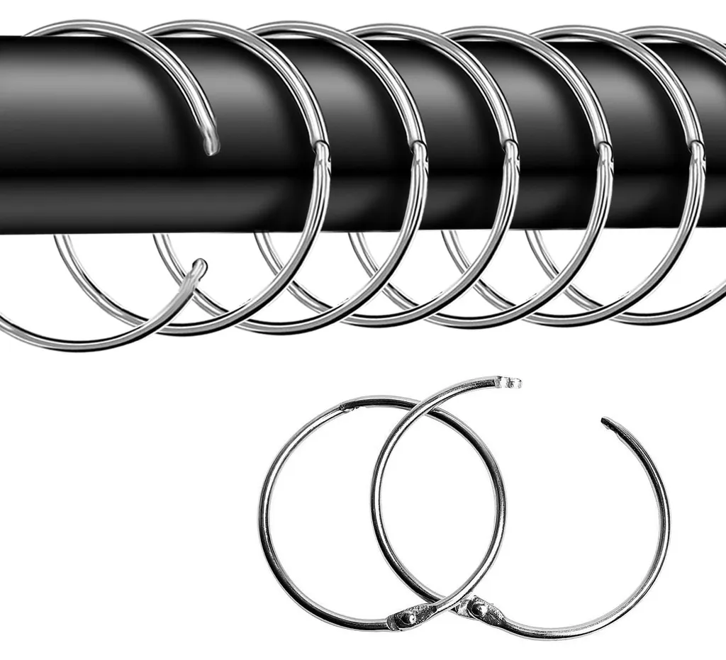 Anneaux de Rideaux pour Tringle de 50 mm - Idéal Voilage et Rideau Lourd