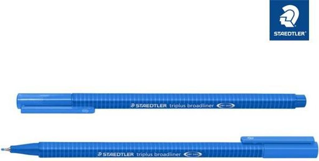 STAEDTLER 338-3 triplus broadliner Fineliner modrý 0,8 mm Obrázok produktu 