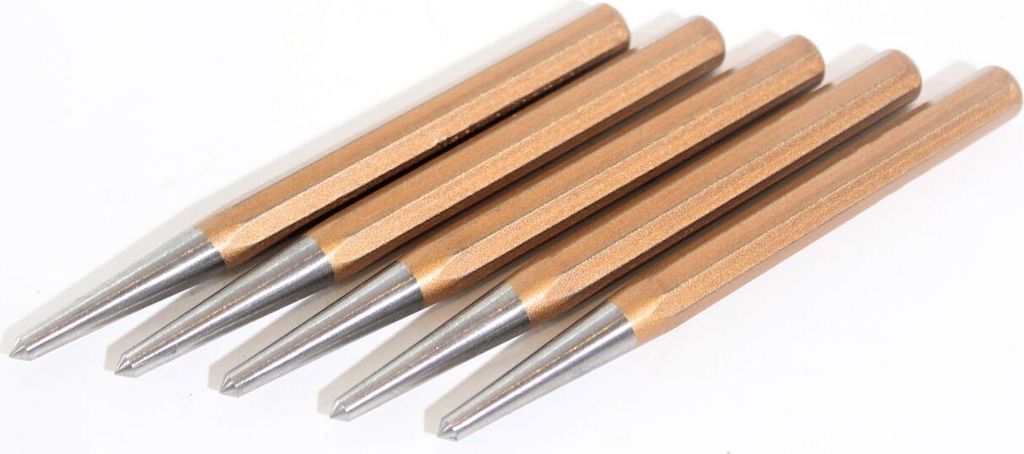 5x RENNSTEIG Körner 100 mm Meißel Chrom Va...