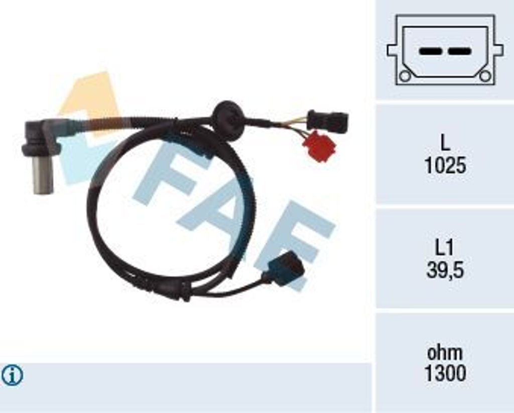 FAE ABS Sensor Raddrehzahl Vorne für VW PASSAT Variant (3B6) 78063