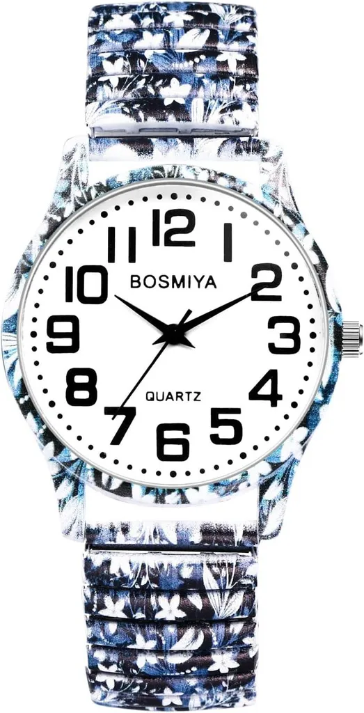 Regalo Donna Orologio Elastico Boemo Acciaio Inox Quadrante Grande