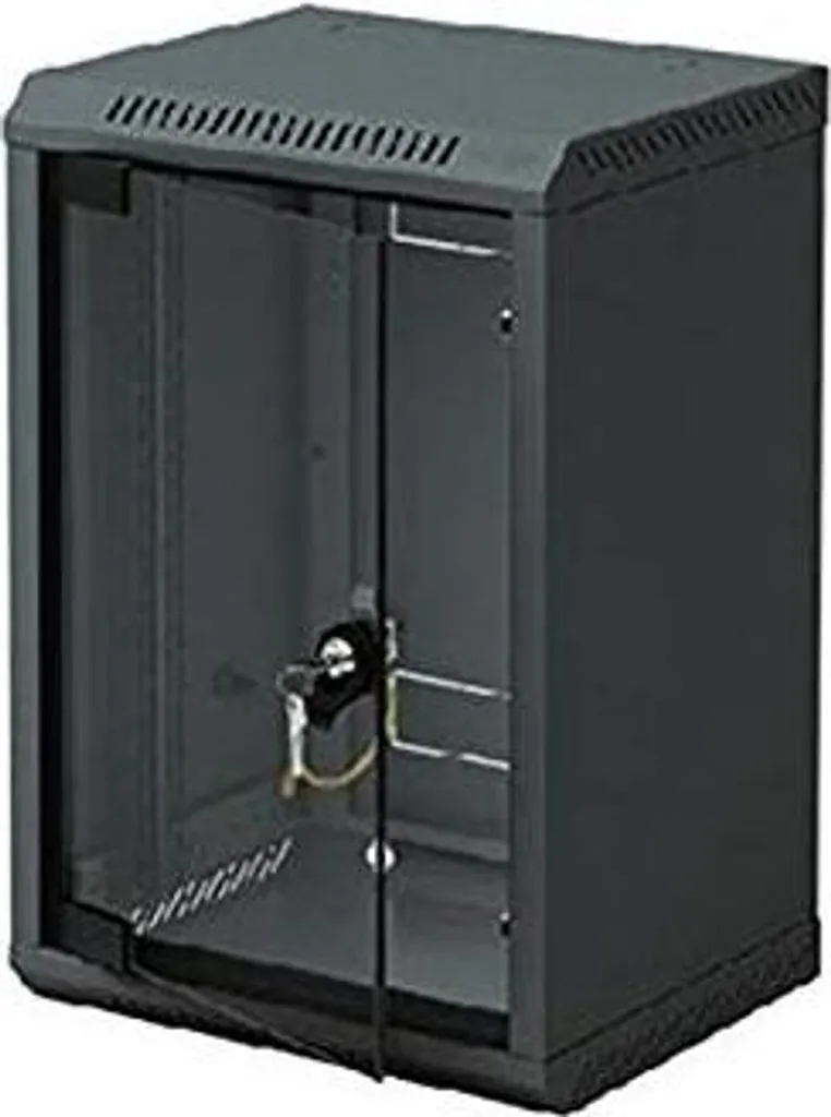Rack 4U 10" monobloc Triton 260mm profondeur noir avec porte vitrée