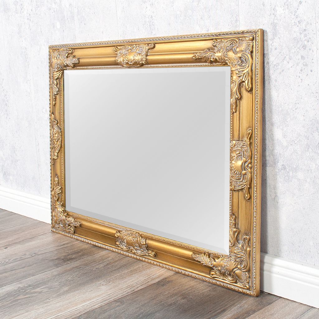 Eleganter Barock-Spiegel BESSA 80x60cm gold-antik Produktbild 3
