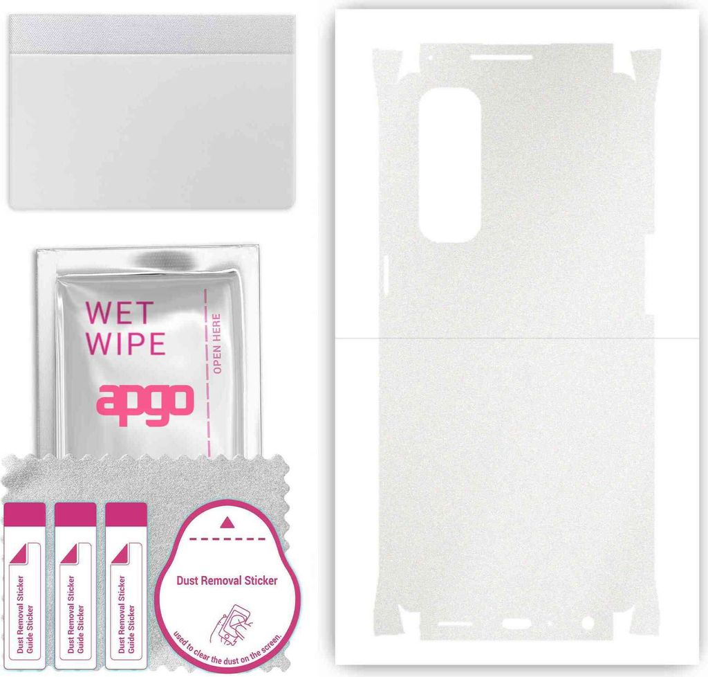 apgo Rückseite + Seiten Schutzfolie, Skin, kompatibel mit Oppo Reno4 Pro, Hinten Displayschutzfolie aus Vinylfolie, kratzfest, einfache Montage - ...