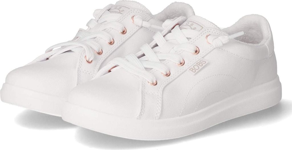 Skechers Damen Low Sneaker BOBS D´VINE Weiß Textil Größe: Produktbild 