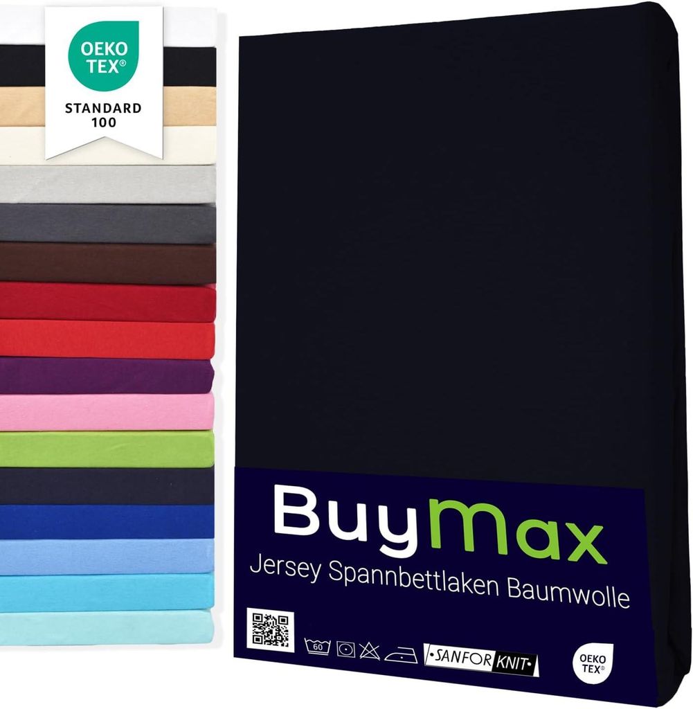 Buymax Topper Spannbettlaken Jersey Spannbetttuch 100% Produktbild 