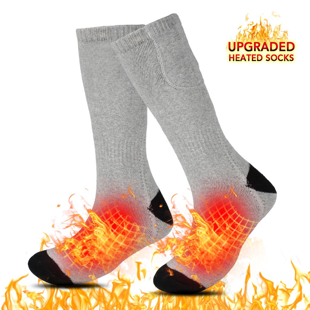 Beheizbare Socken mit Wiederaufladbare Akku Beheizte Socken Fußwärmer Heizsocken