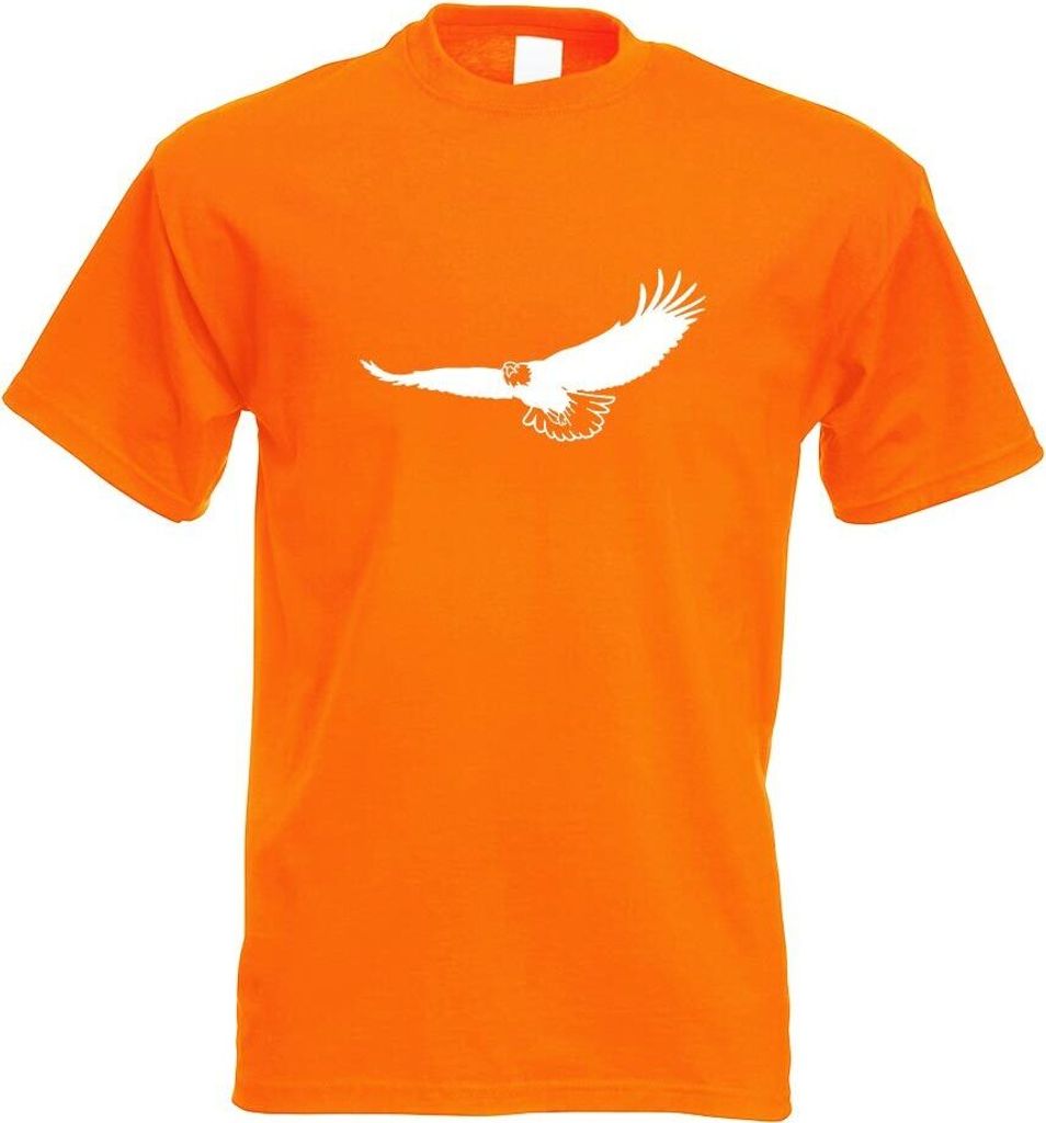 Kiwistar - T-Shirt - orange - Adler - Flug - Californien Motiv Bedruckt Funshirt Design Print - mit Motiv Bedruckt - Funshirt Design - Sport - Frei...