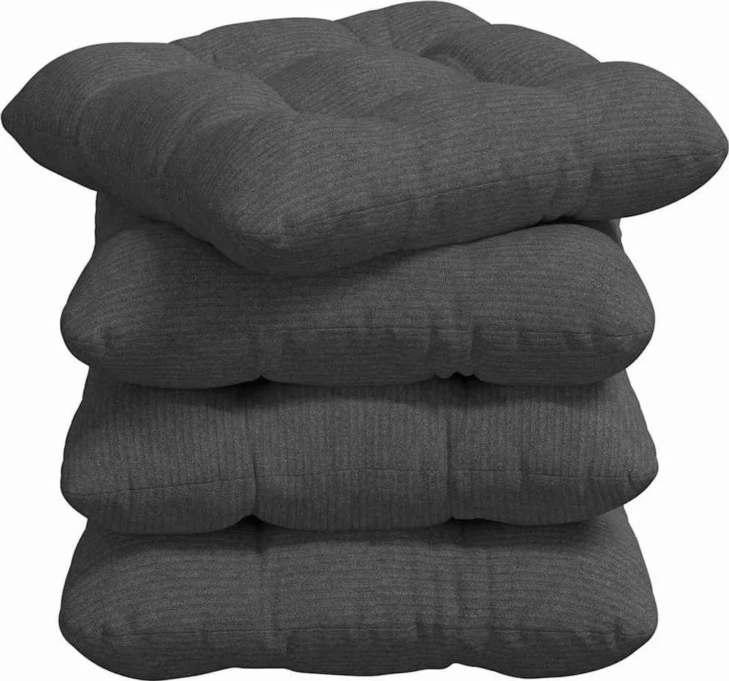 Coussin pour chaise de salle à manger 40x40 cm lot de 4 gris foncé
