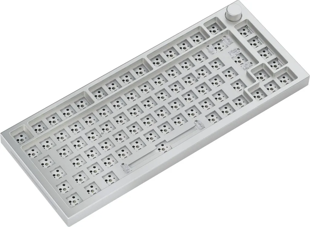 Clavier Gamer Custom GMMK Pro 75% Layout ISO Blanc pour Setup Minimaliste