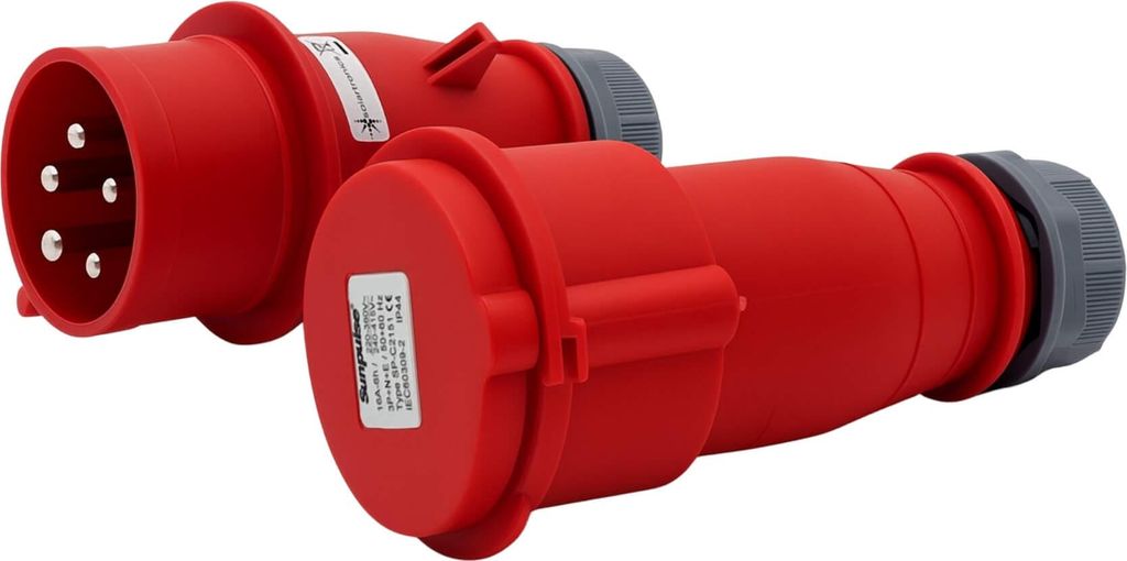 CEE-Verteilerset 16A 400V – Stecker & Kupplung für Baustrom Produktbild 
