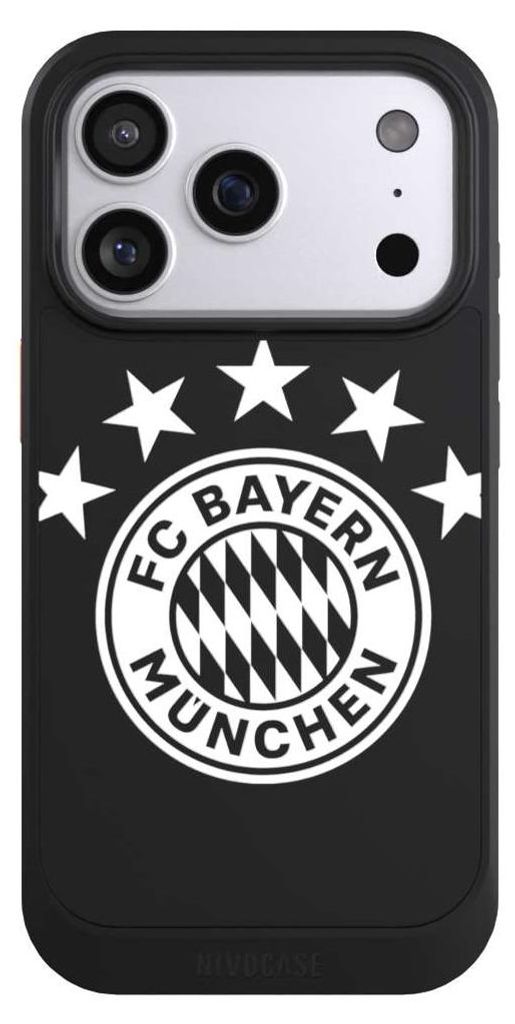 NIVOCASE Hülle für Apple iPhone 17 Pro Handyhülle NIVOcore Case Schwarz FC Bayern München FCB transparent