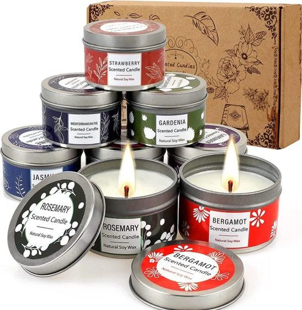 Coffret bougies parfumées pour anniversaire et décoration d'intérieur