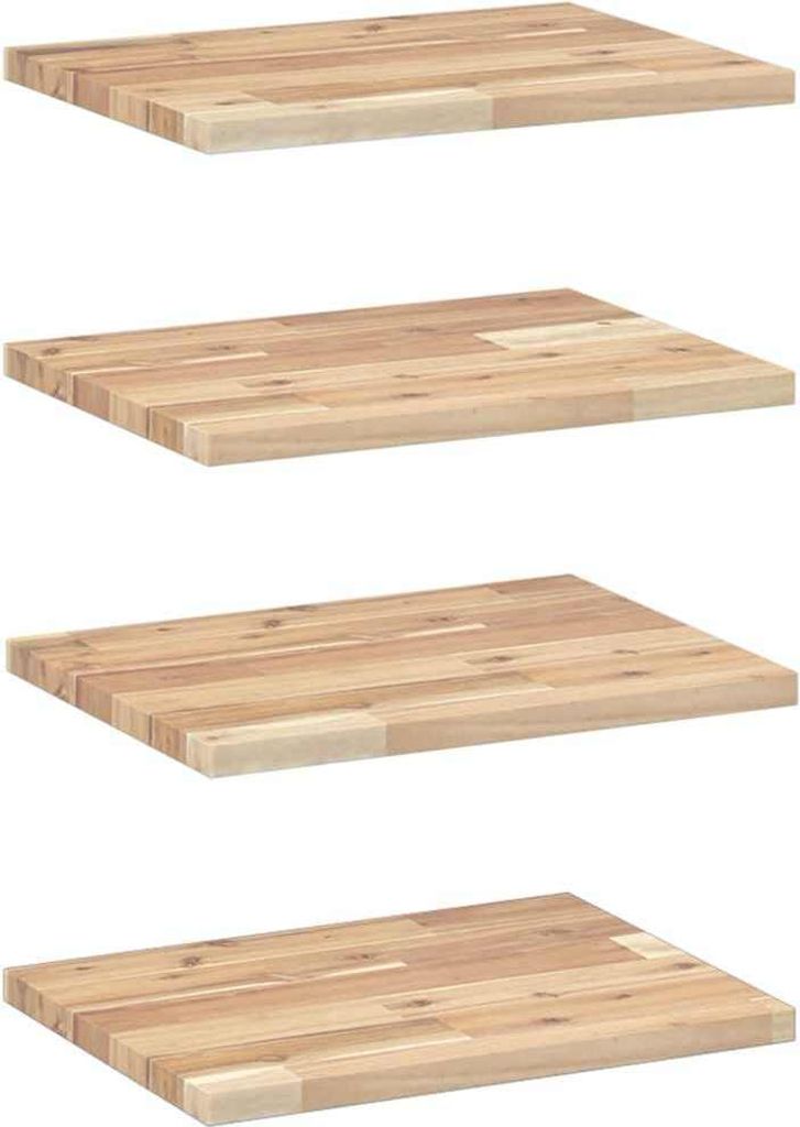 Schweberegale 4 Stk. 40x30x2 cm Massivholz Akazie Unbehandelt