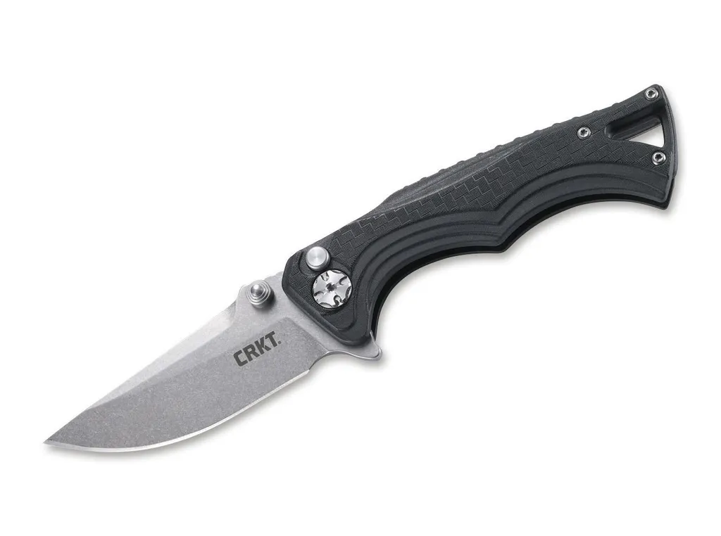 CRKT BT Fighter Compact Couteau Pliant avec Lame Drop Point Noire
