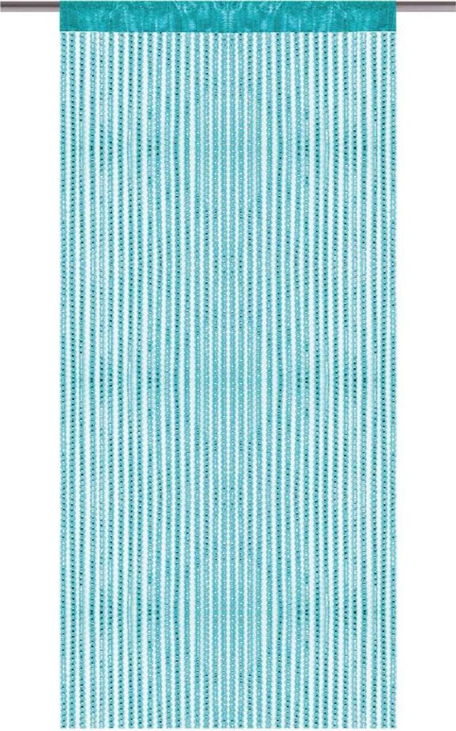 Zasłona sznurkowa metaliczne paski, rozmiar: 90x200cm, Zdjęcie produktu 