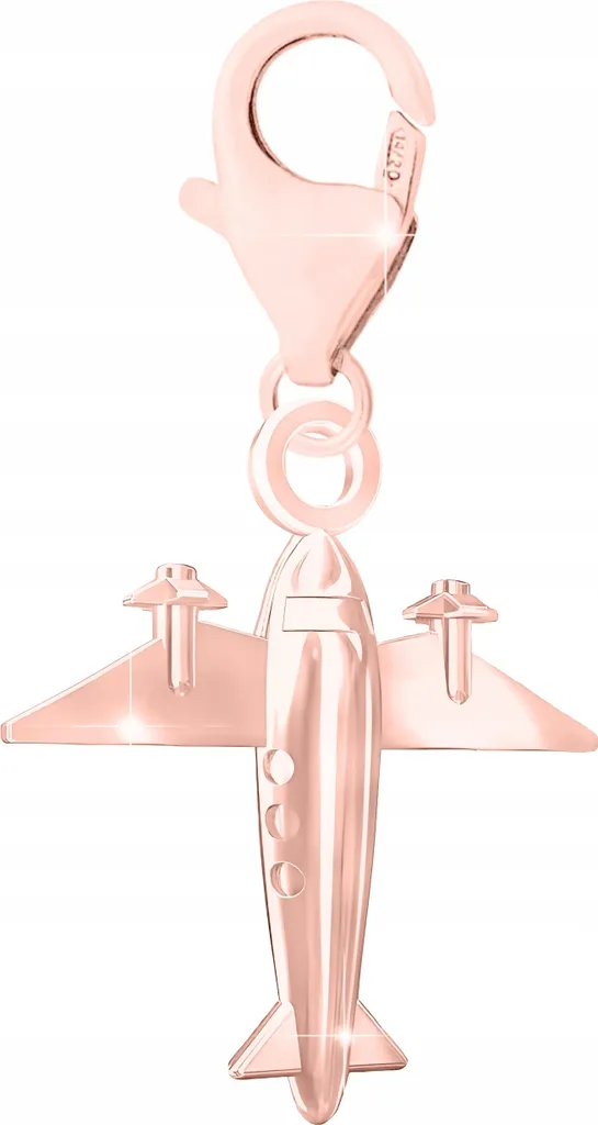 Charm Aeroplano Argento 925 Placcato Oro | Trend Estate Gioielli