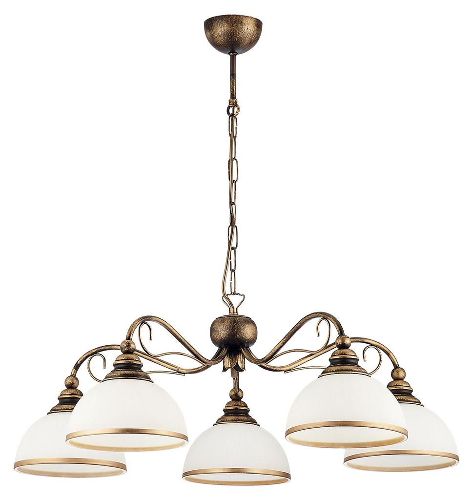 Hanglamp bruin, antiek design, 3-licht, geschikt voor Productafbeelding 