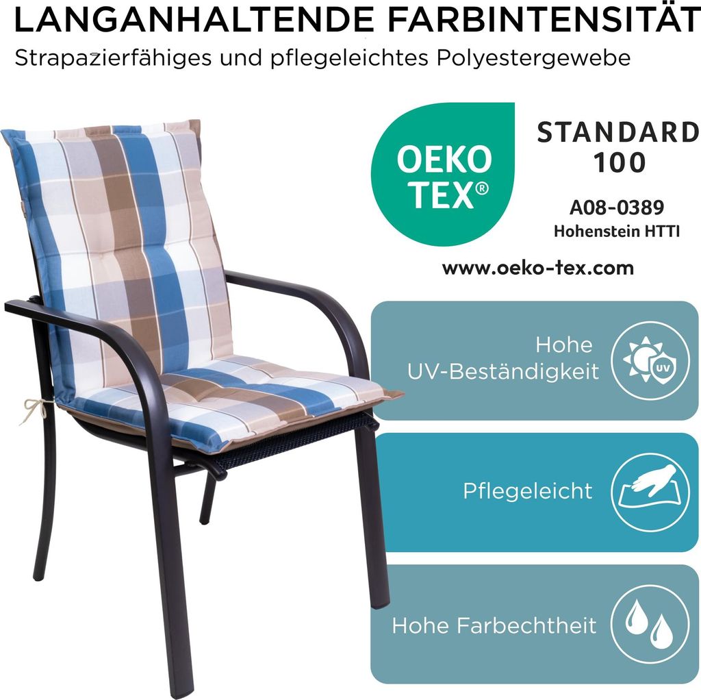 Gardisun Gartenstuhlauflage Gartenstuhlauflagen Polyester 6cm Dick