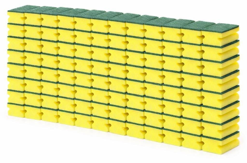 60er Set Küchenschwamm | Topfschwamm | Putzschwamm - Scheuerschwamm | Topfreiniger 95x69x42mm | Spülschwamm für Töpfe Pfannen Grill Fliesen | R...