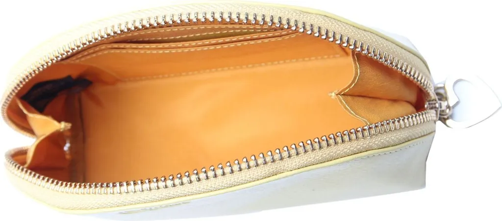 Petit sac d'accessoires Viktoria Esquire Jaune avec fermeture sécurisée zip