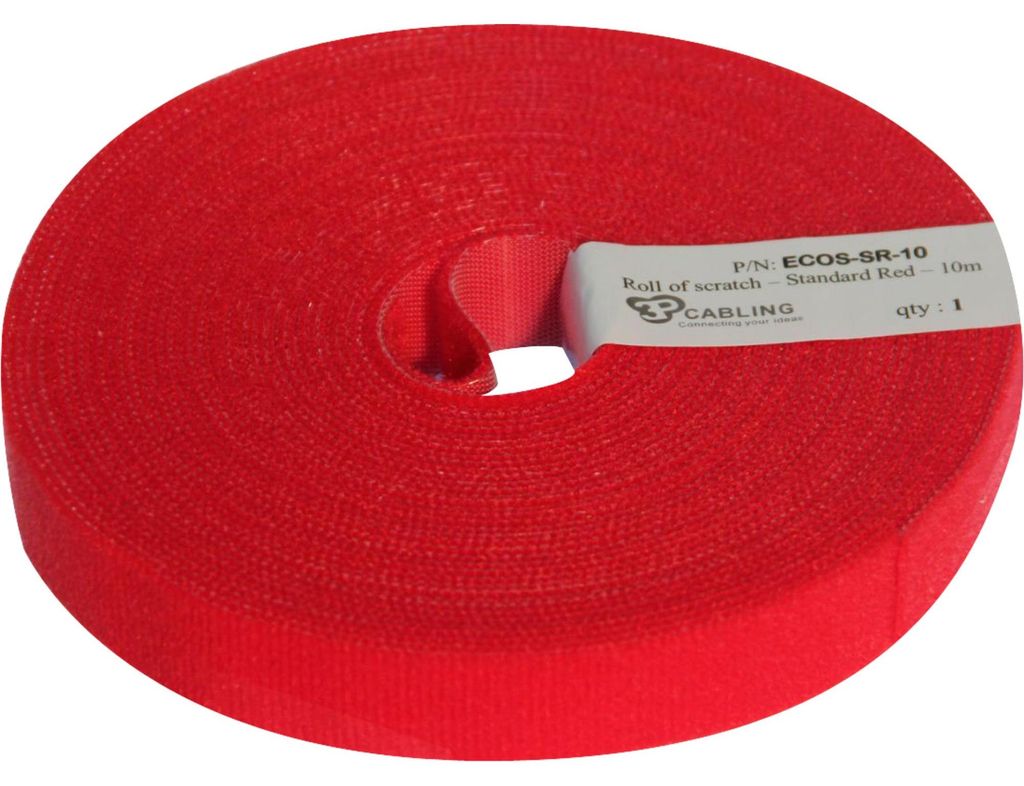 Patchsee Eco-Scratch, Kabelbinder, 10m lang,19mm breit, rot, ECOS-SR-10