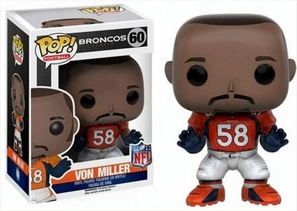 Figurine Funko Pop NFL Von Miller 60 Denver Broncos Objet de Déco Sport