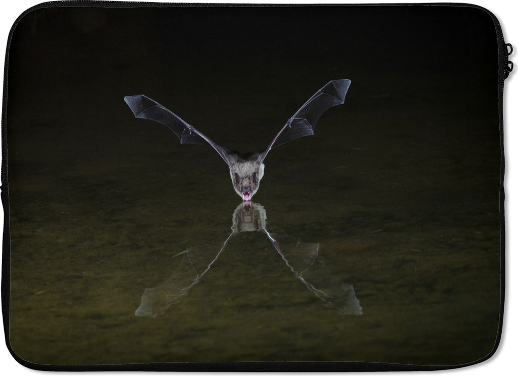 MuchoWow Laptop Hülle 13 Zoll Fledermaus über Wasser Laptoptasche - Laptophülle - Sleeve - Rundumschutz