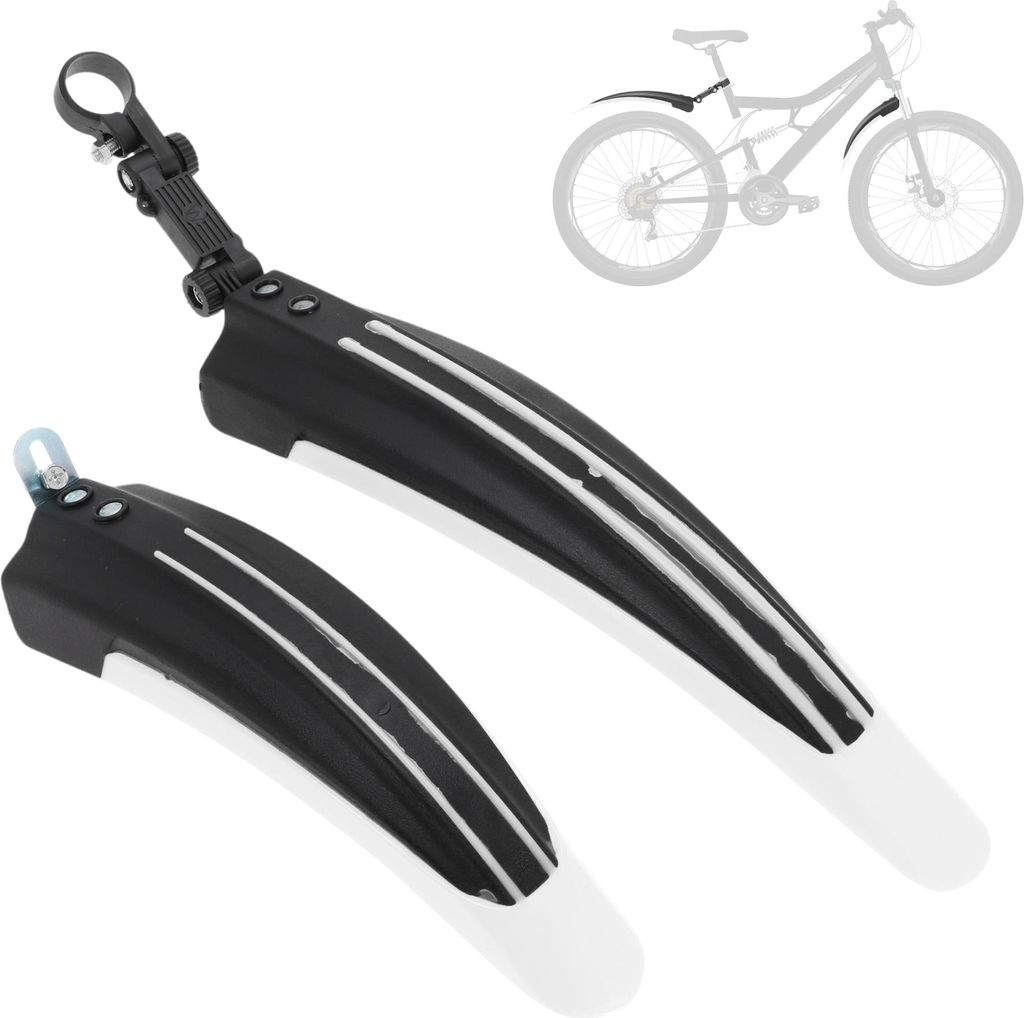 Fahrrad Schutzbleche Set Fahrrad Radfahren Reifen Vorne und Hinten Mud Guards Radfahren Bike Fender Mudguard für Rennrad Mountainbike Weiß Schwarz