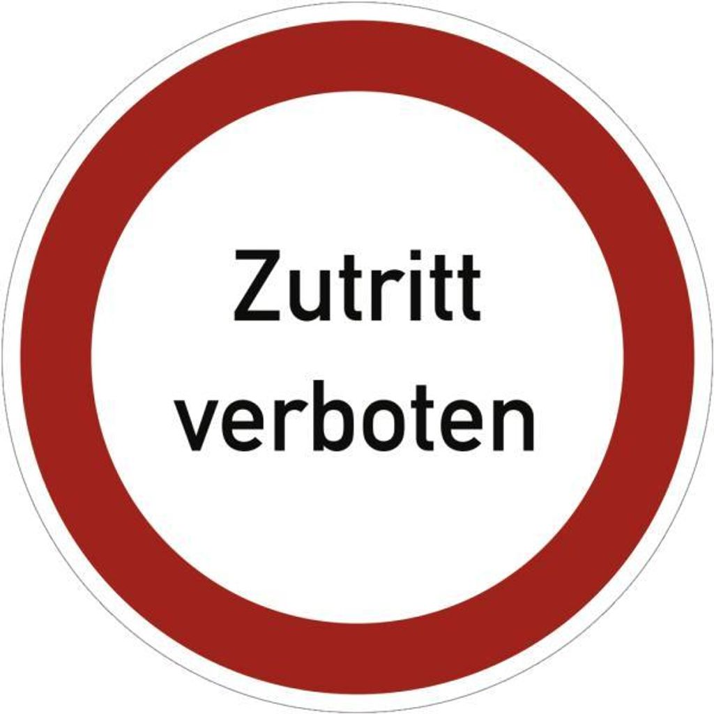 Dreifke Aufkleber Zutritt verboten, Textschild, Folie, Ø 200 mm
