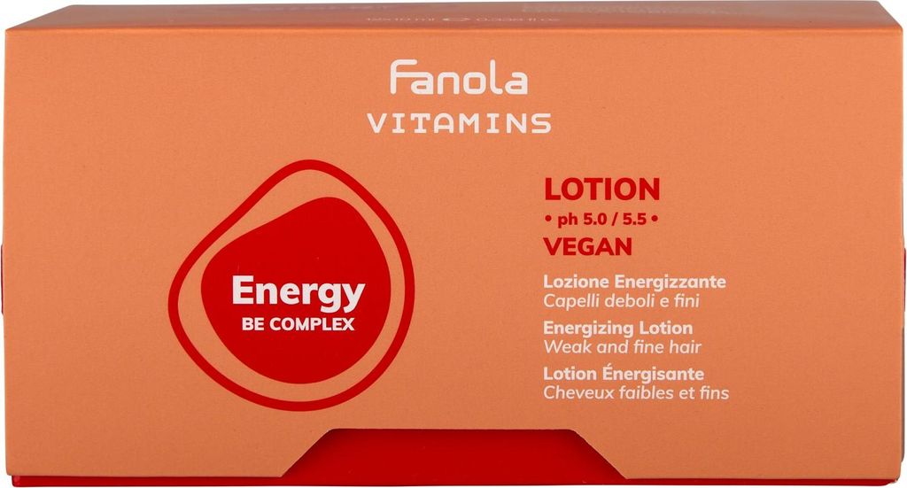 Fanola Vitamins Energy Lotion Haarkur gegen Haarausfall 12 x 10 ml