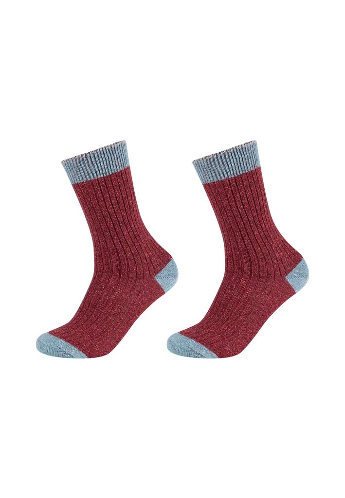 s.Oliver Socken 2er-Set hygge tweed aus weichem Material syrah 35-38