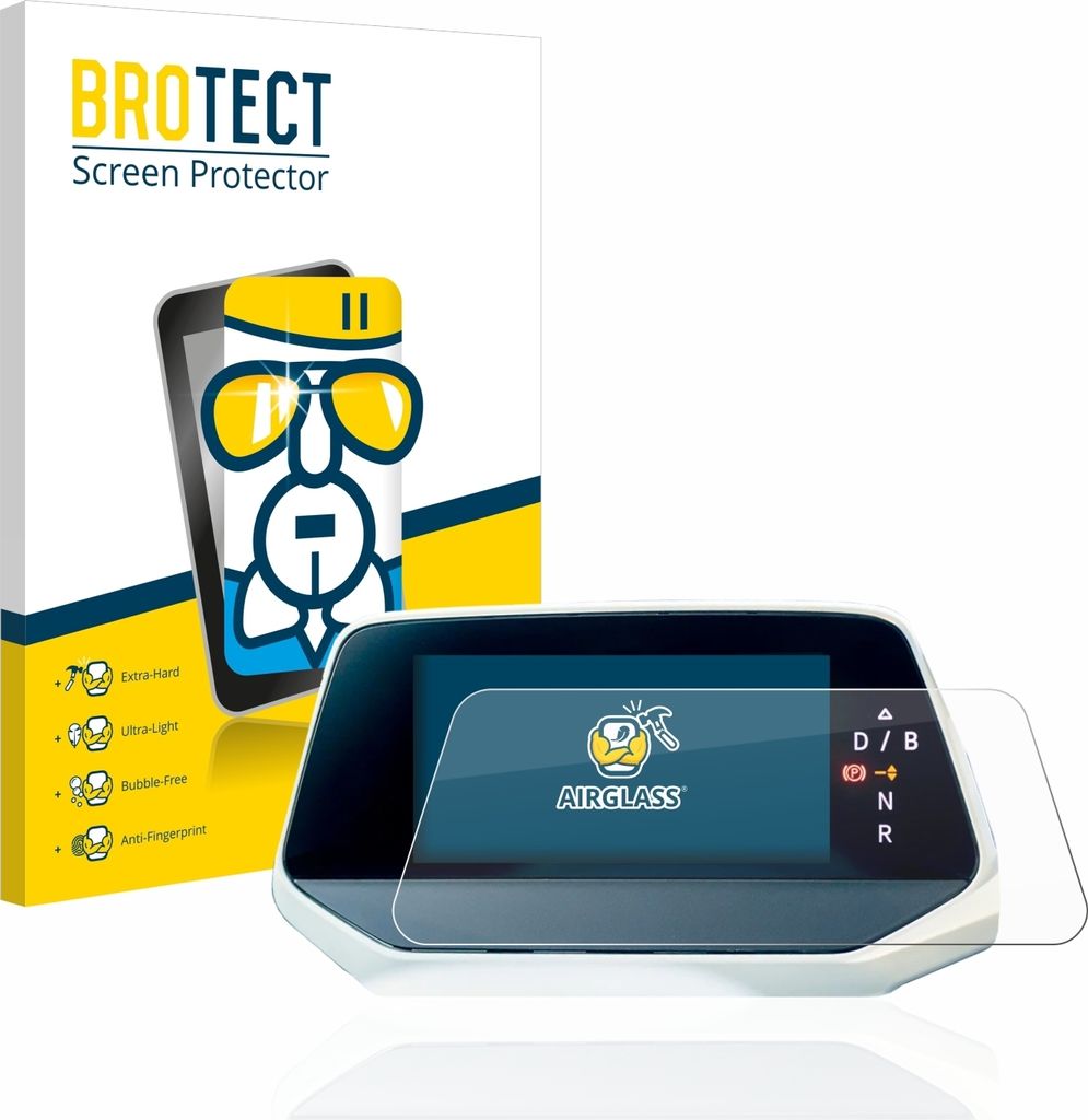 BROTECT Schutzglas für Volkswagen ID.4 Digitalcockpit Schutzfolie Panzer Folie Glas Display Schutz klar
