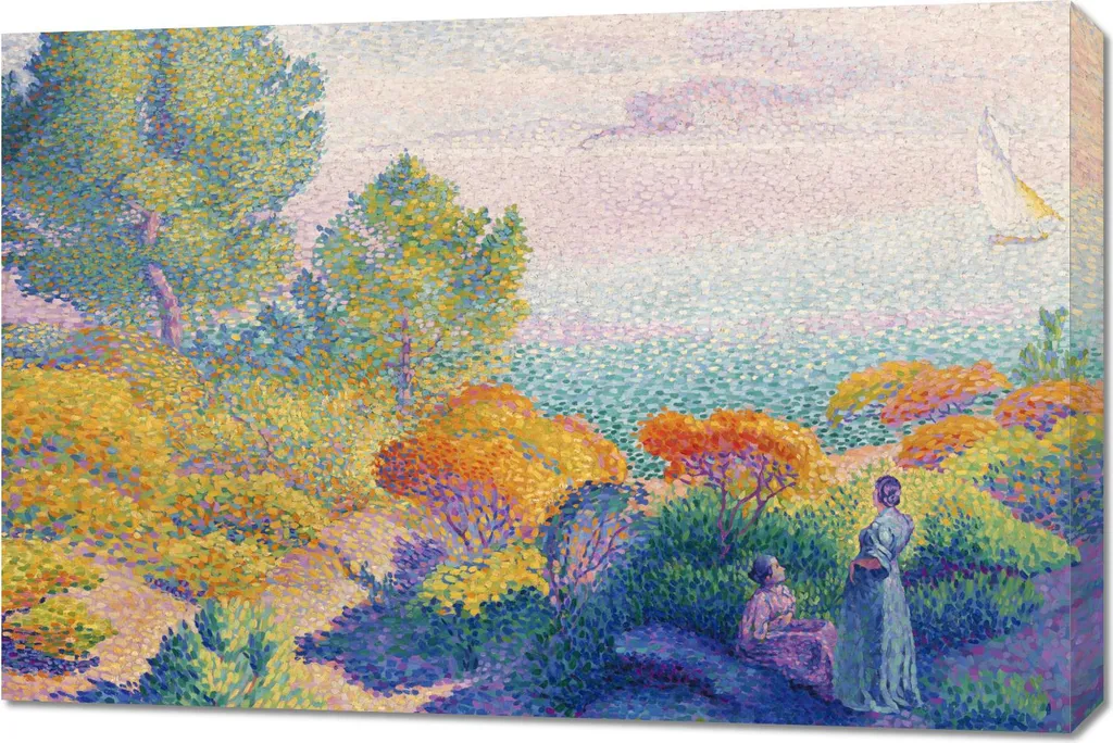 Quadro 90x60 Two Women Henri-Edmond Cross: Arte Vintage per Salotto