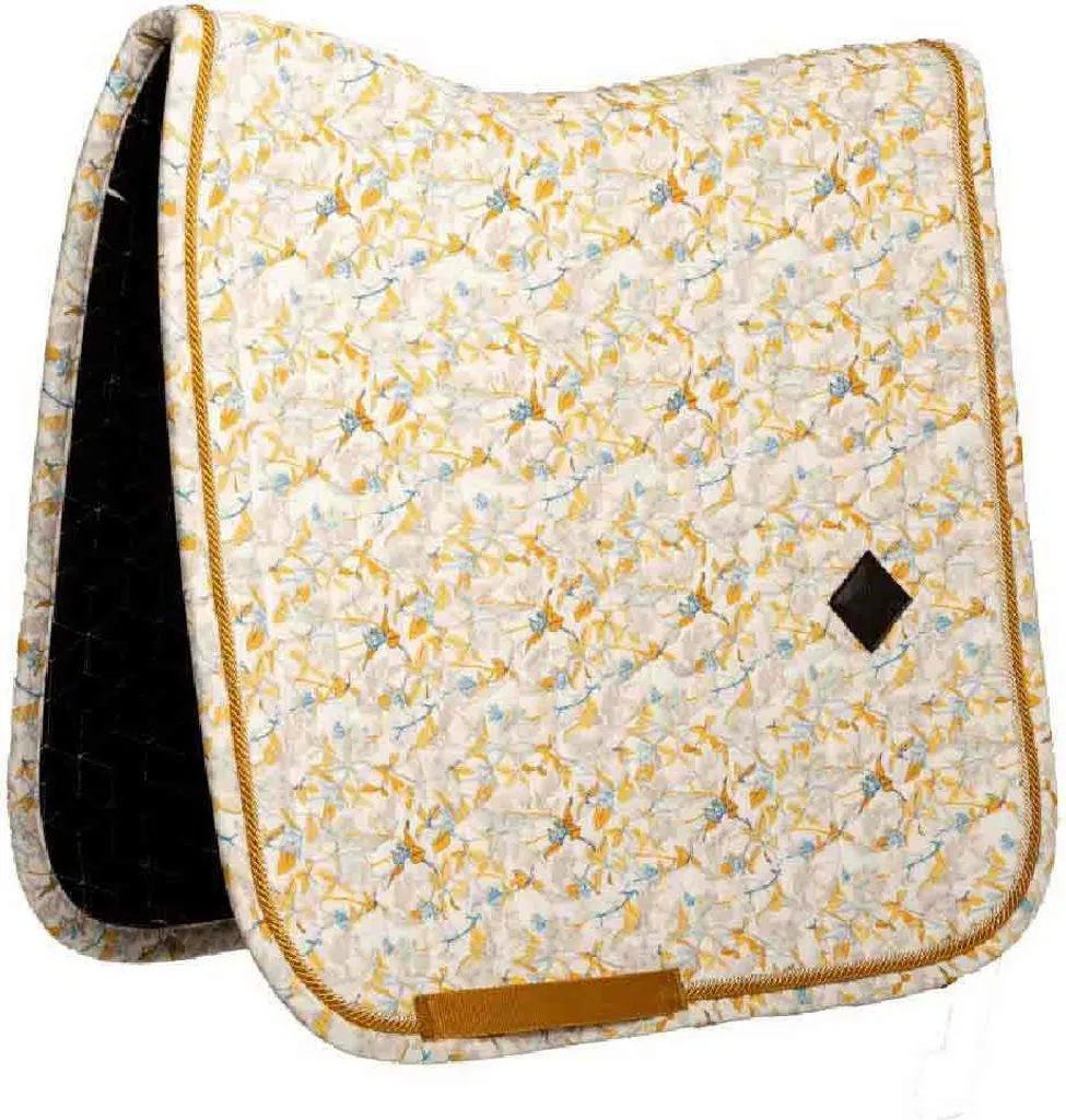 Kentucky Horsewear Saddle Pad Velvet Dressage, colore: marrone/bianco, taglia: cob