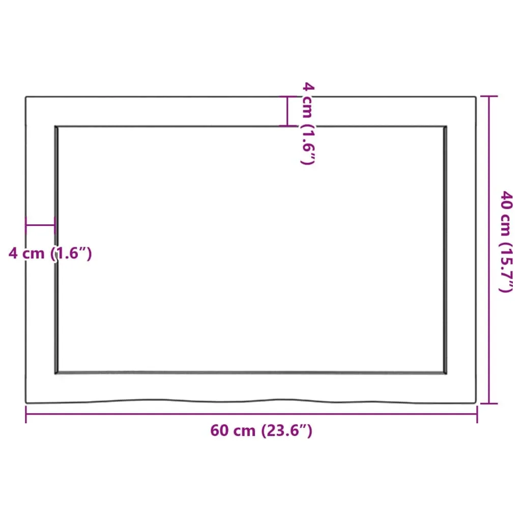 Offerta Piano Tavolo Rovere Massiccio 60x40 Trattato - Resistente - 10