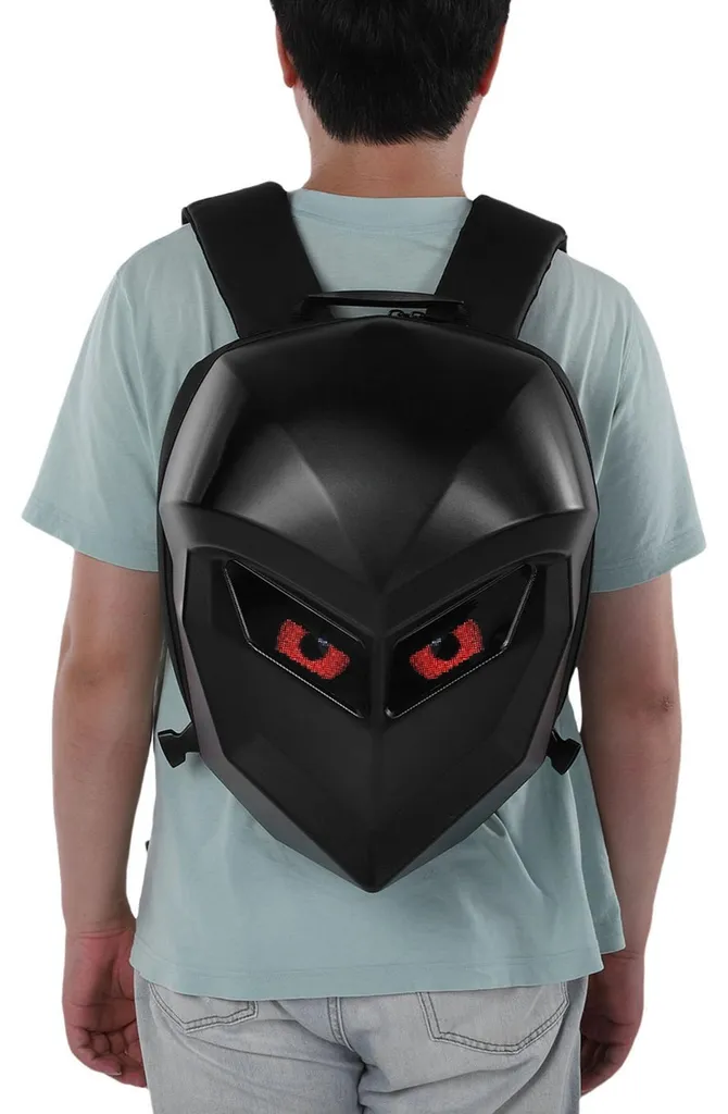 Sac à dos moto étanche à écran LED programmable et coque rigide - 10