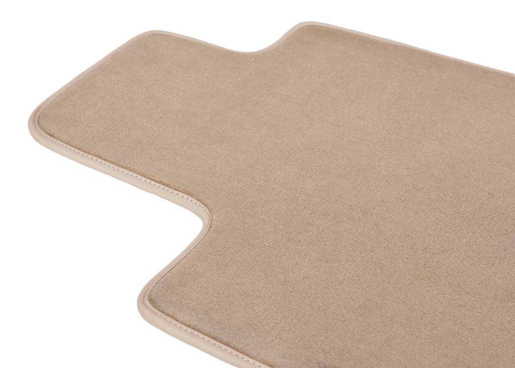 Fahrerfußmatte Velours PREMIUM beige passend für Dodge Avenger (2007-2015, Limousine) – mit Befestigungen – passgenau