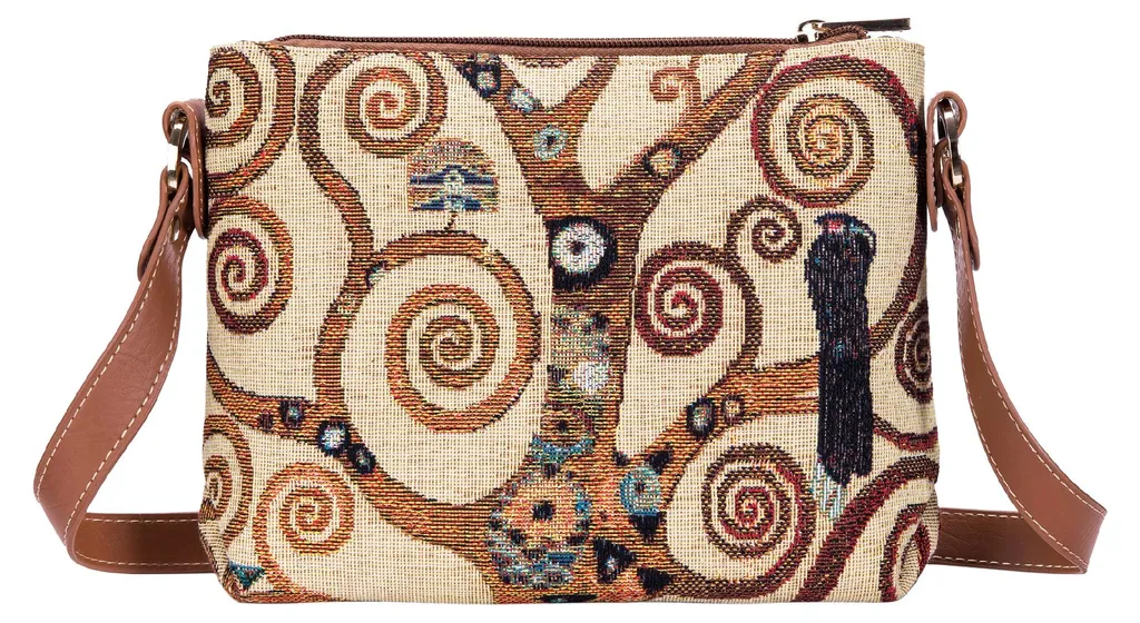 Petit sac à main textile Der Lebensbaum Klimt pour femme par Goebel