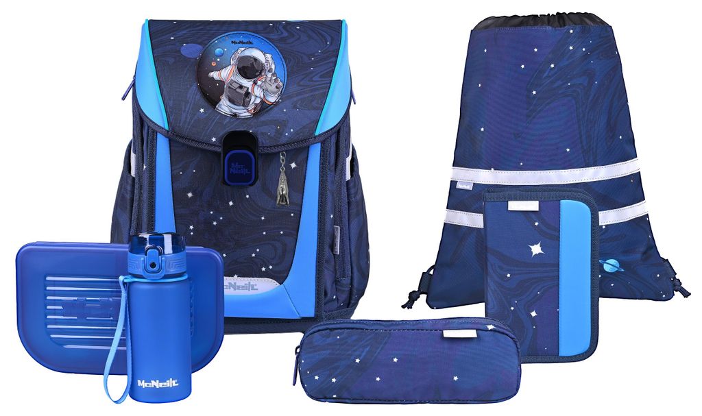 McNeill sac d'école Primo Schoolbag Set 9 pièces Space bleu Image du produit 